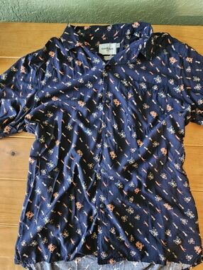 Mens Goodfellow & Co Pool Party Button Down Short Sleeve Shirt Size Medium